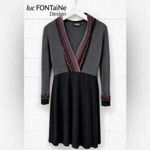 Graphic Knit Dress – Luc Fontaine (Size M)